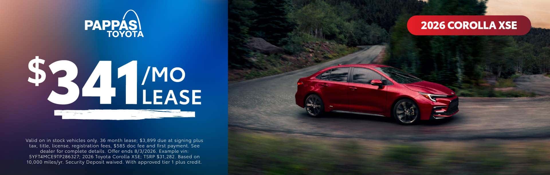2026 Corolla July offer