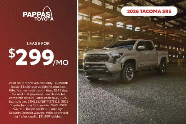 2026 Tacoma SR5 August offer
