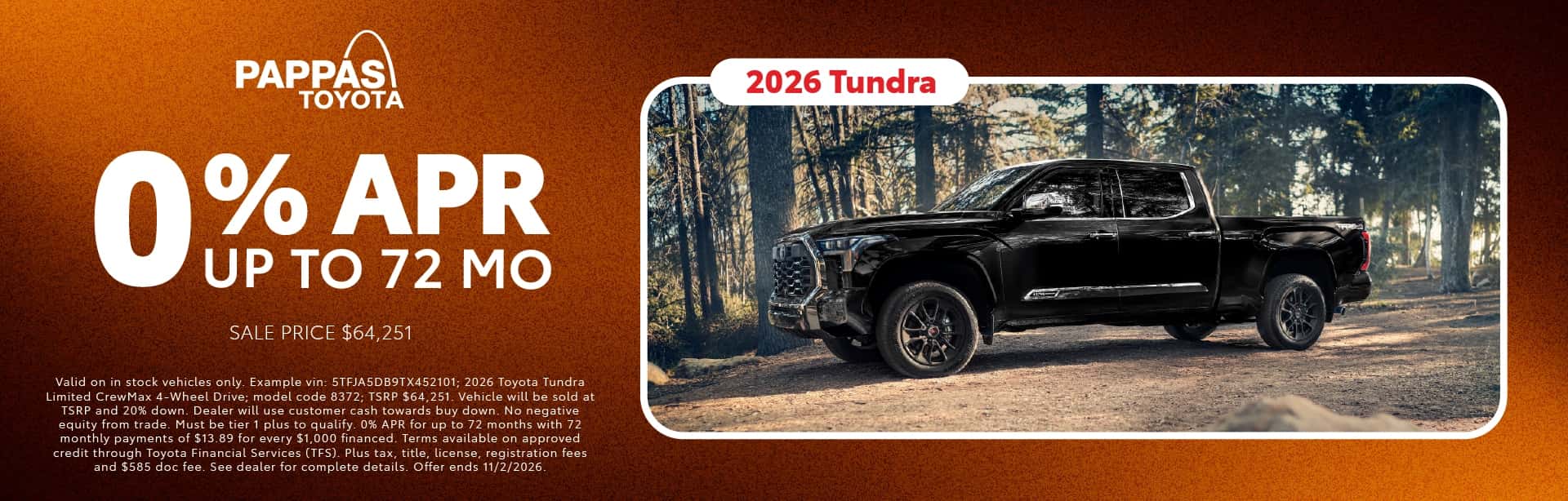 2026 Tundra October offer