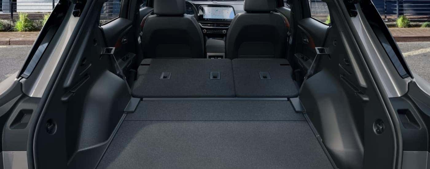 Rear cargo area in a 2025 Chevy Equinox EV.