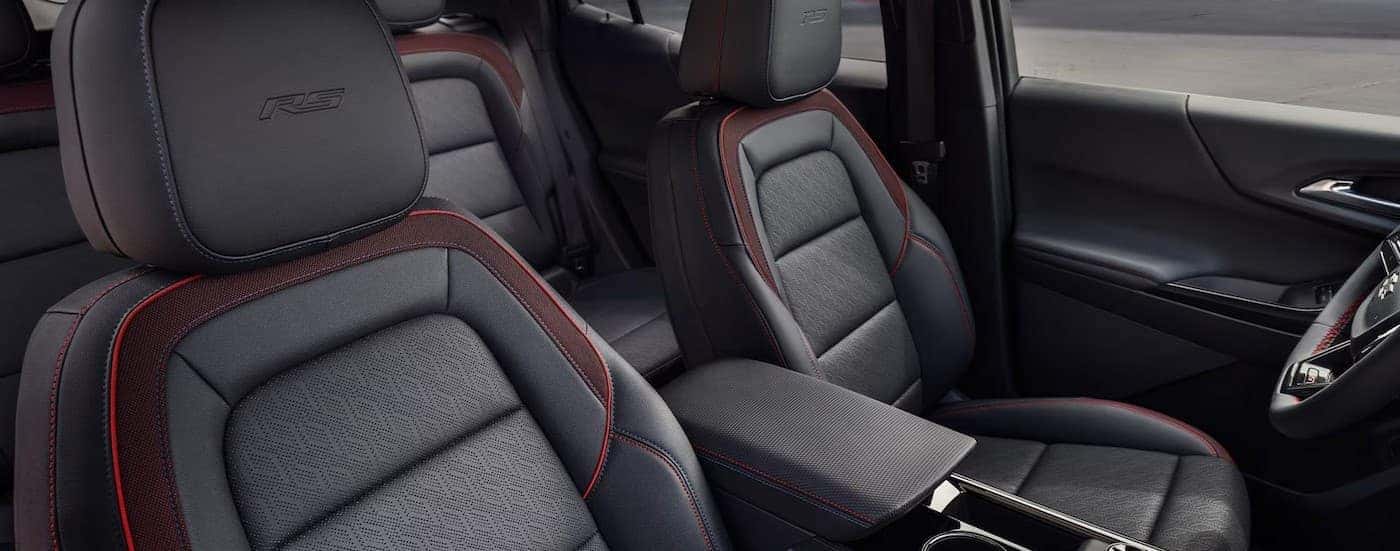The black interior in a 2026 Chevy Equinox RS for sale near Belmont.