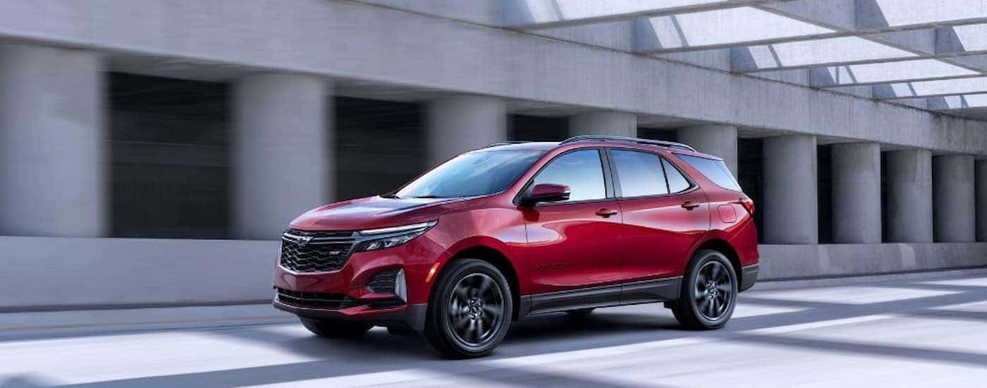A red used 2022 Chevy Equinox RS for sale near Albemarle