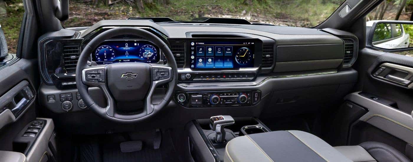 Infotainment and digital gauge cluster on a 2026 Chevy Silverado ZR2 Bison