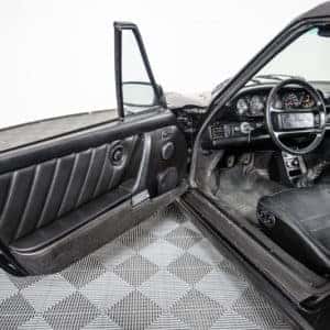 Porsche with door open