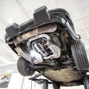 underside of Porsche 