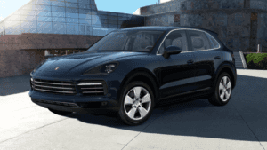 The 2021 Porsche Cayenne in Moonlight Blue Metallic