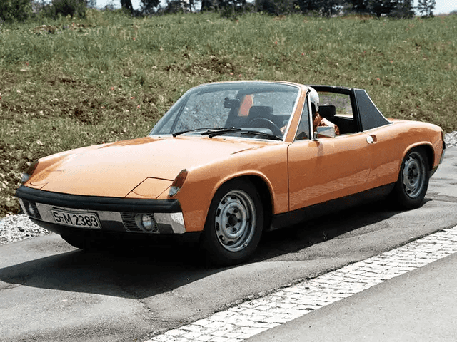 Classic Porsche 914 parked