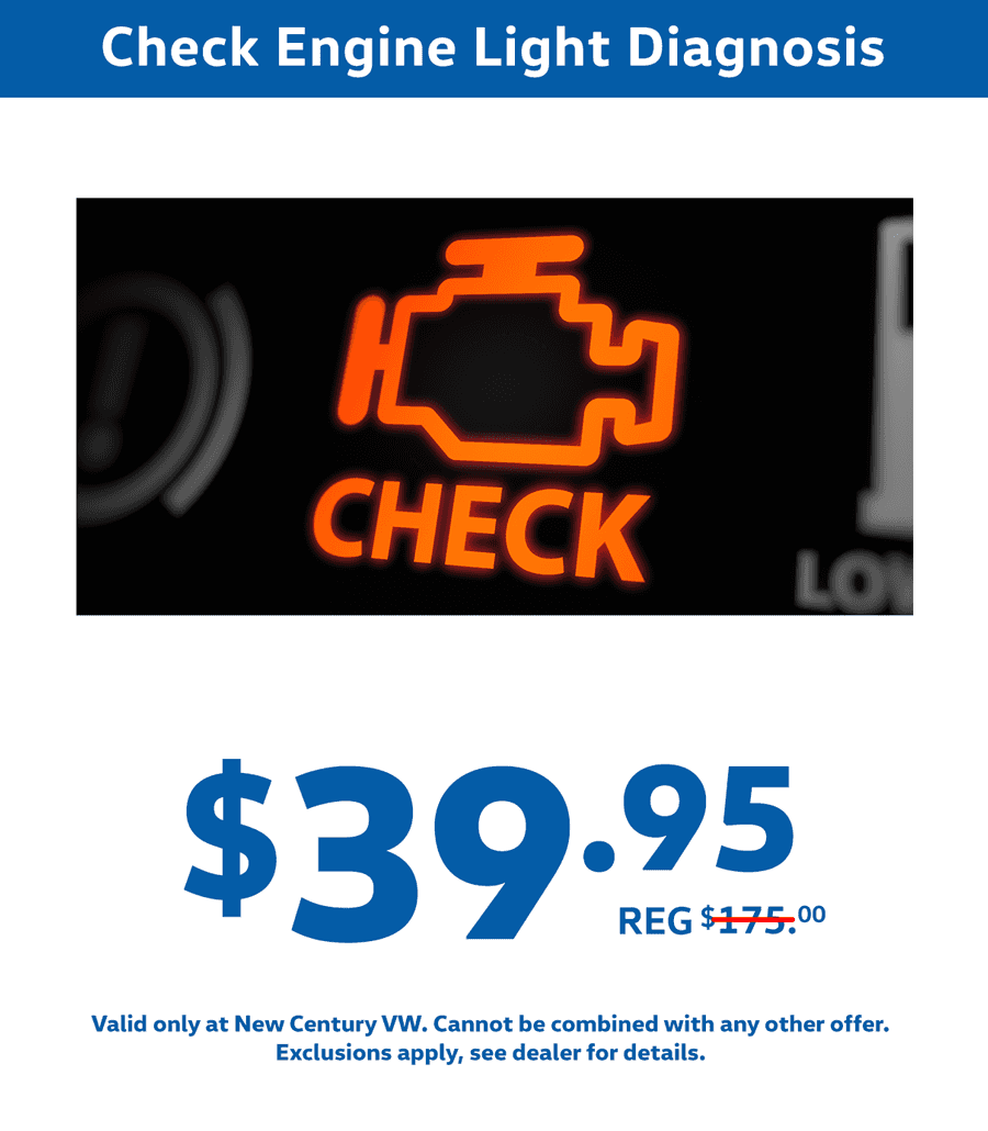 volkswagen check engine light special
