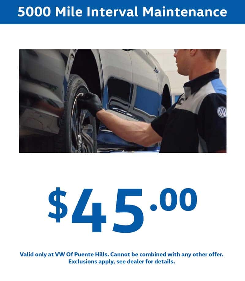 5000 mile interval maintenance service special