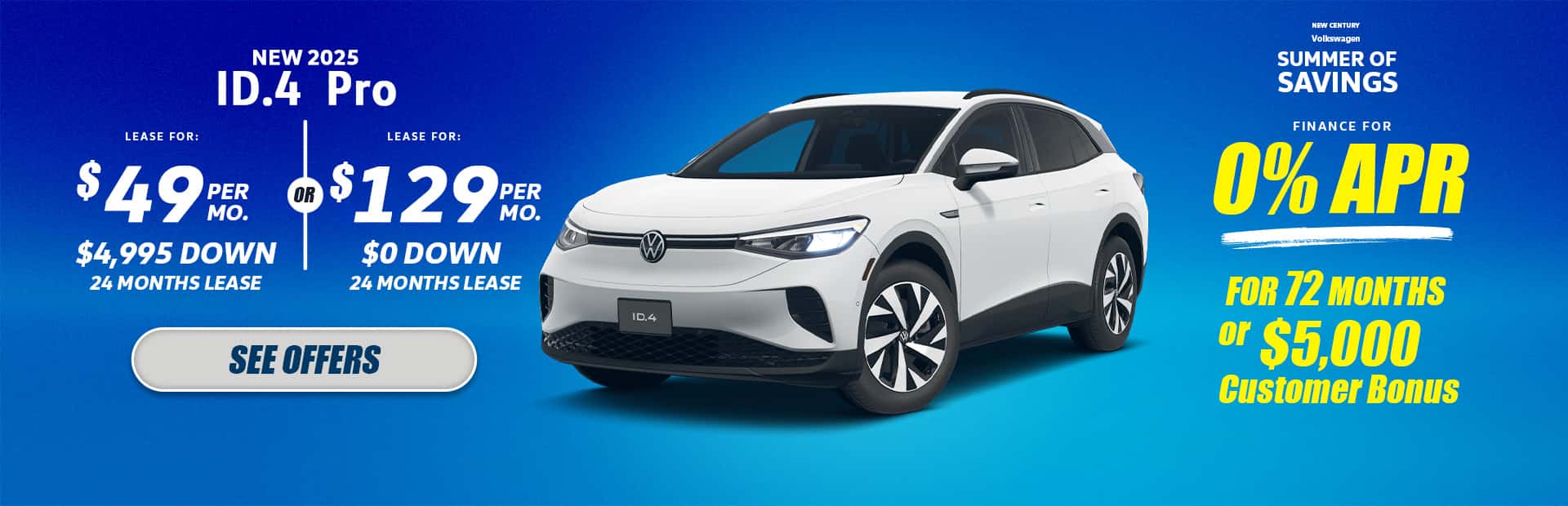 New VW ID.4 Lease Special