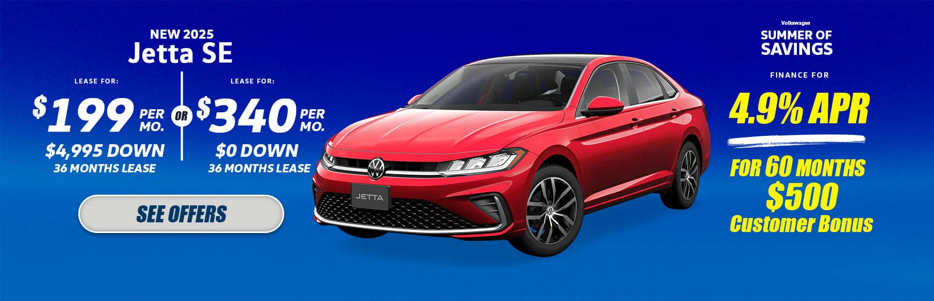 New VW Jetta SE Lease Special