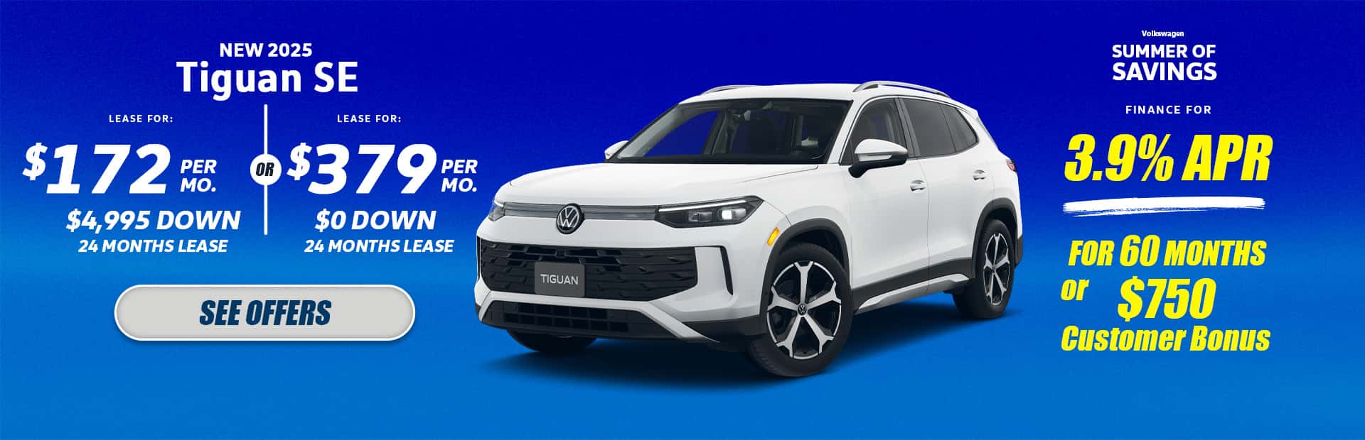 New VW Tiguan Lease Special