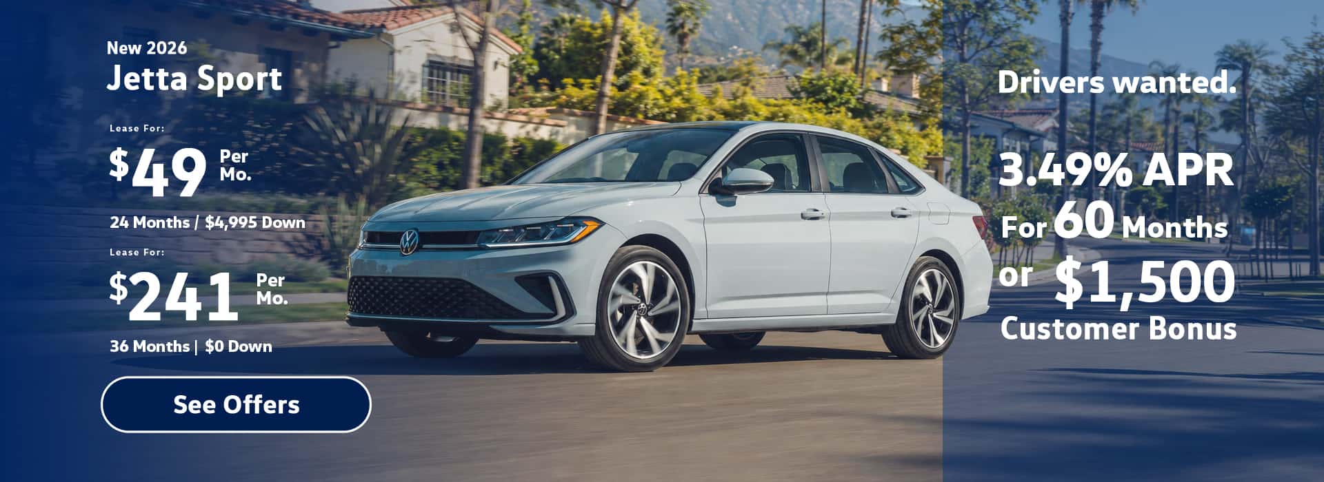 New Volkswagen Jetta Lease Special