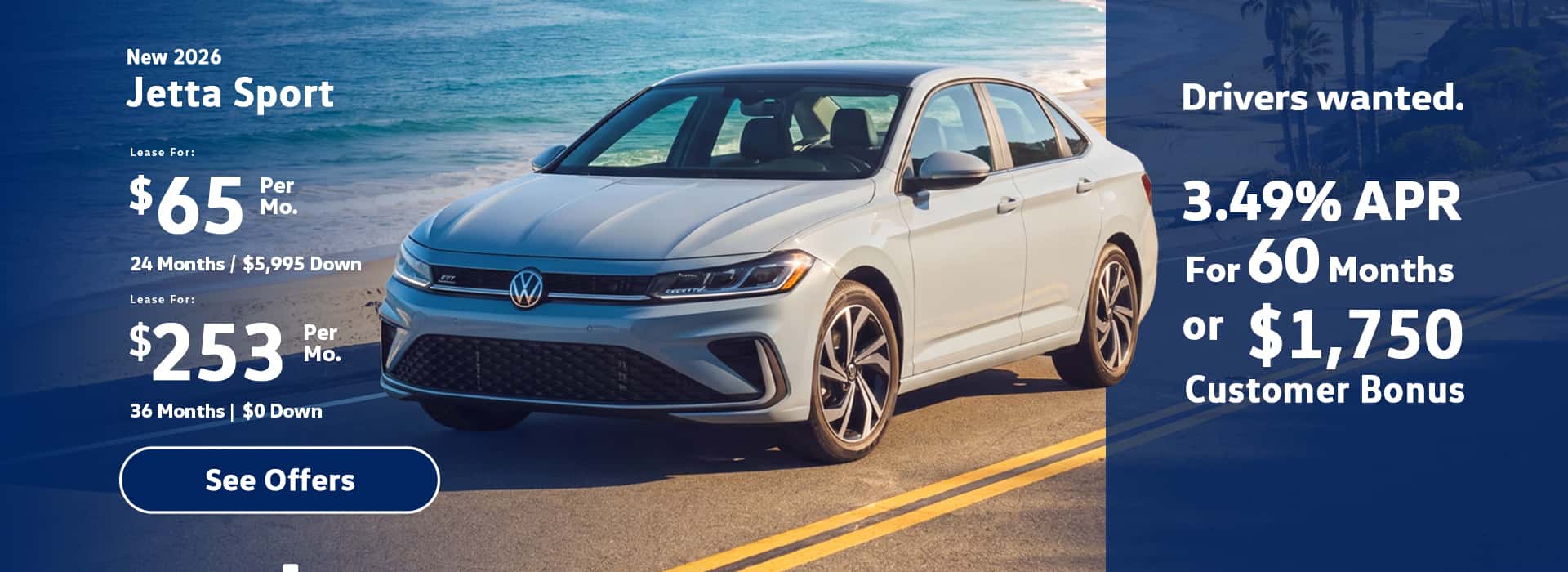 New VW Jetta lease special