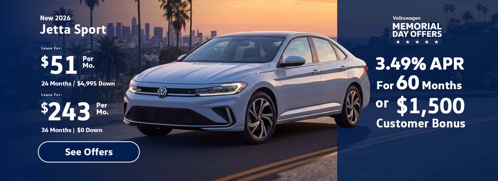 New Memorial Day Jetta lease special