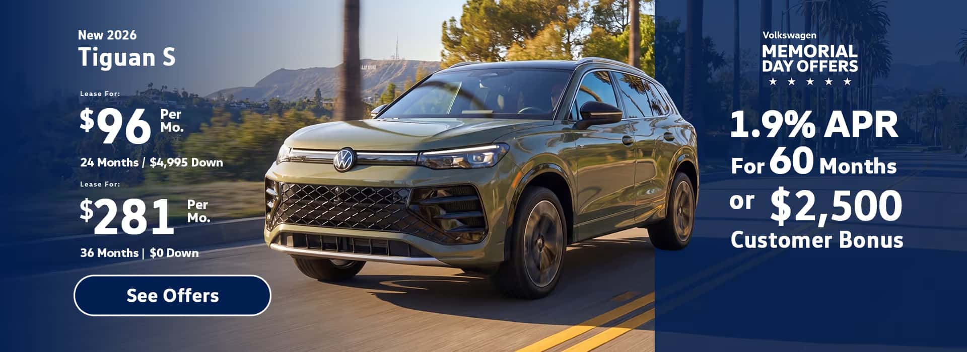 New VW Tiguan Lease Special