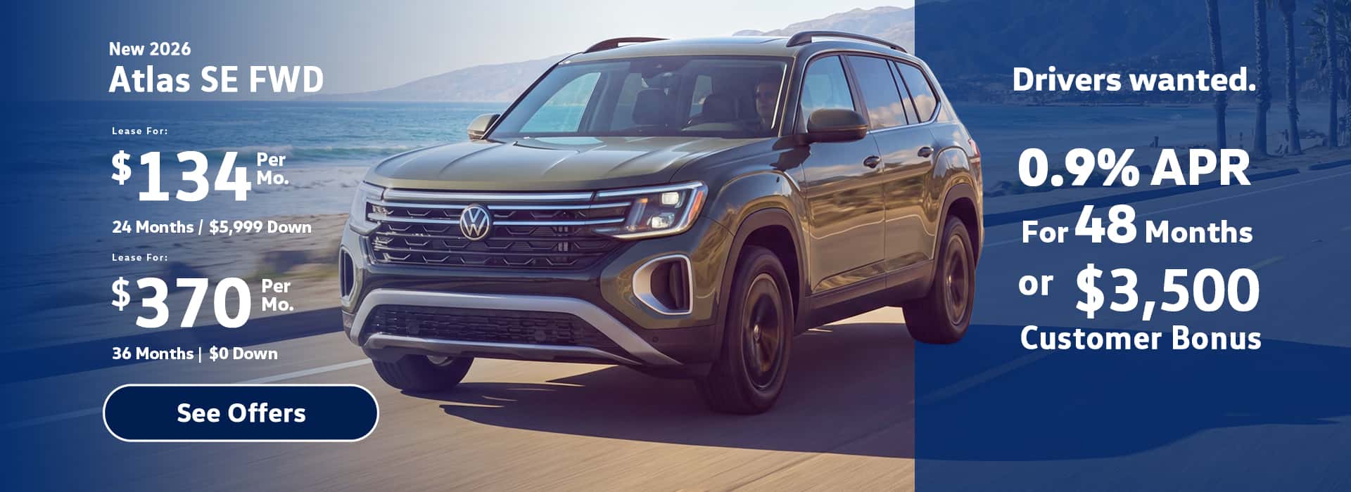 New VW Atlas Lease Special