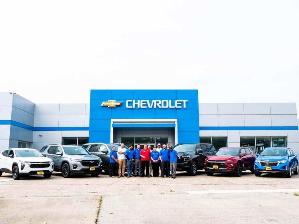 Richard Lucas Chevrolet Team Outside Their Office