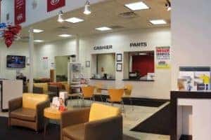 Rosen Kia Milwaukee service deparment waiting area