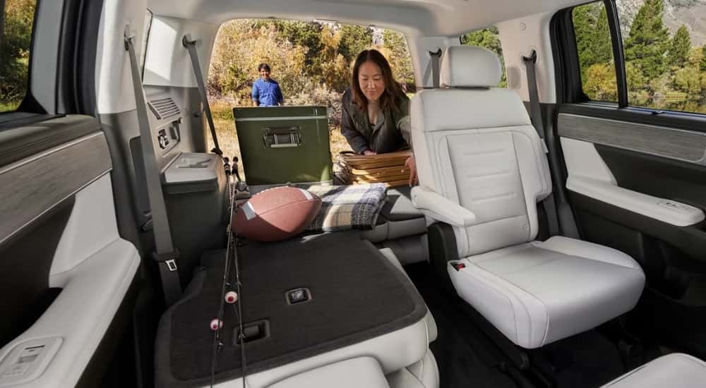 The rear cargo space in a 2025 Hyundai Santa Fe Hybrid