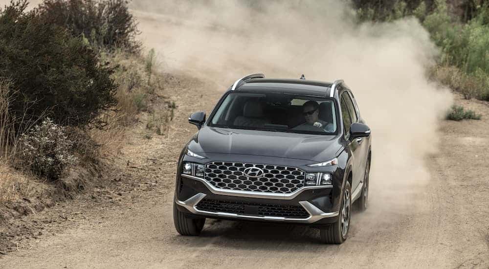 A black used 2022 Hyundai Santa Fe for sale