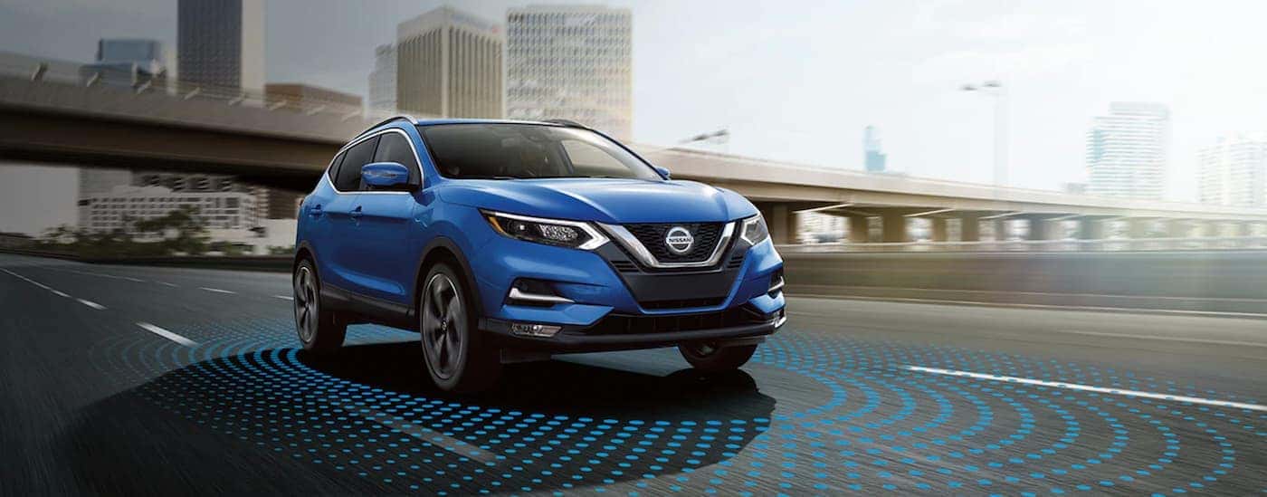 A blue used 2021 Nissan Rogue Sport for sale