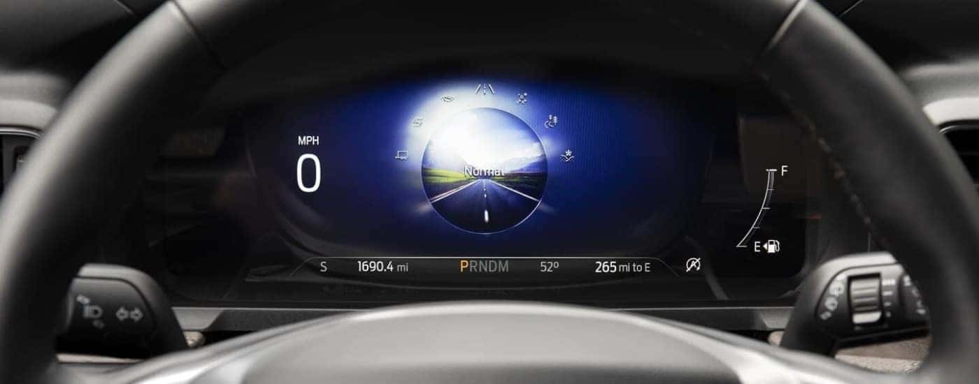 Digital display in a 2021 Ford Explorer.