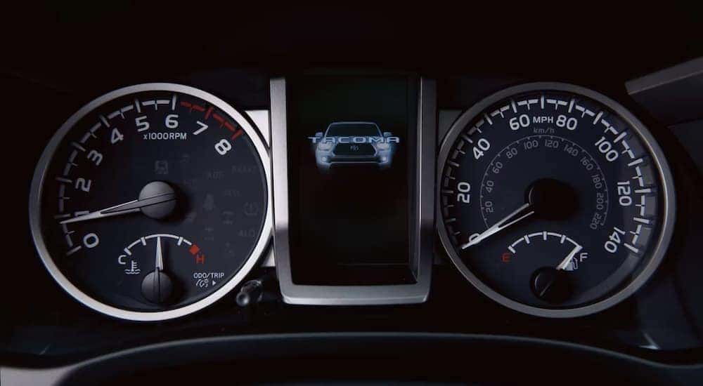 Gauge cluster in a 2023 Toyota Tacoma