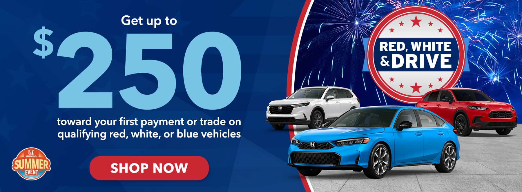 Red, White and Drive