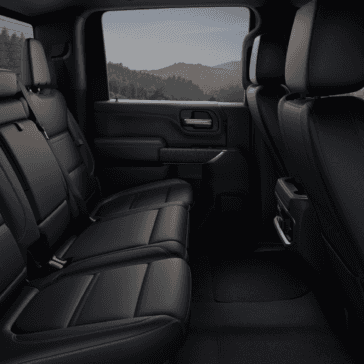 Spacious rear seating in the GMC Sierra 2500HD