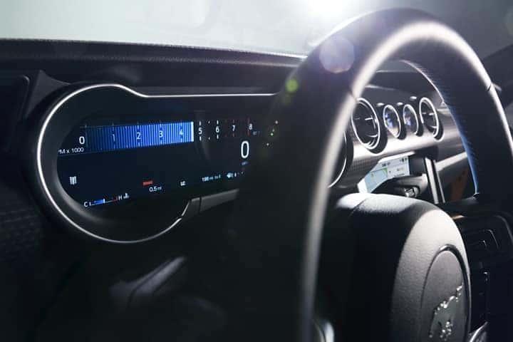 Picture of the 2020 Ford Mustang steering wheel view