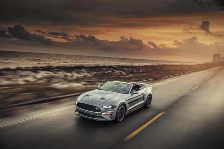 The new 2020 Mustang on a test drive in Midland, TX