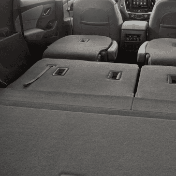 Fold down seats in the New Chevy Traverse SUV