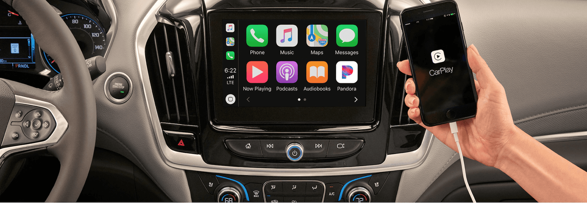 The new Chevy Traverse SUV (2021) with iPhone connectivity