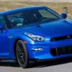Blue Nissan GTR