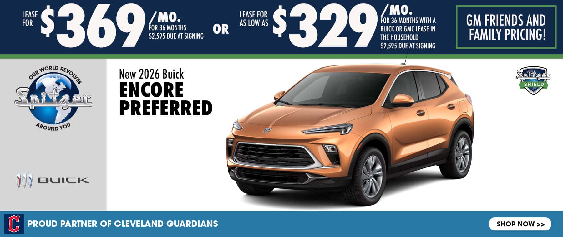 08.2026_Buick Encore_Lease for $369 for 36 mo OR $329 for 36 mo with lease in household
