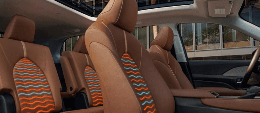 Heated and Ventilated Front- and Second-Row Seats