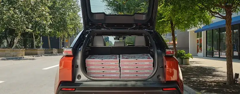 Ample cargo space behind the rear seats of the 2026 Toyota C-HR