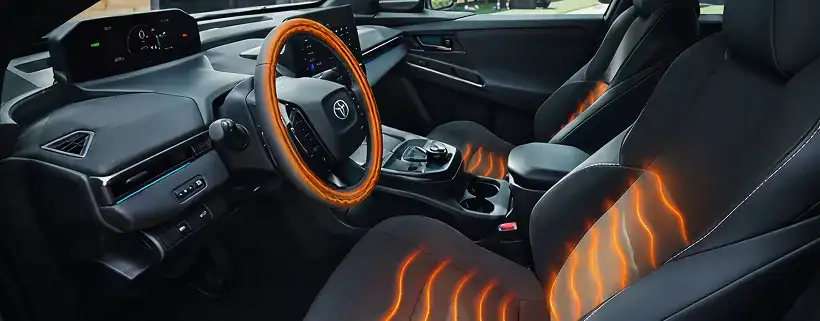 Heated front seats and steering wheel in the 2026 Toyota C-HR