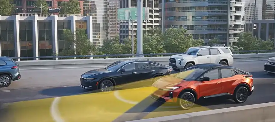Traffic Jam Assist active in stop-and-go traffic
