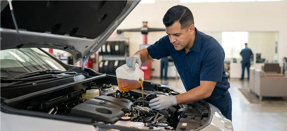 Toyota oil change and filter service
