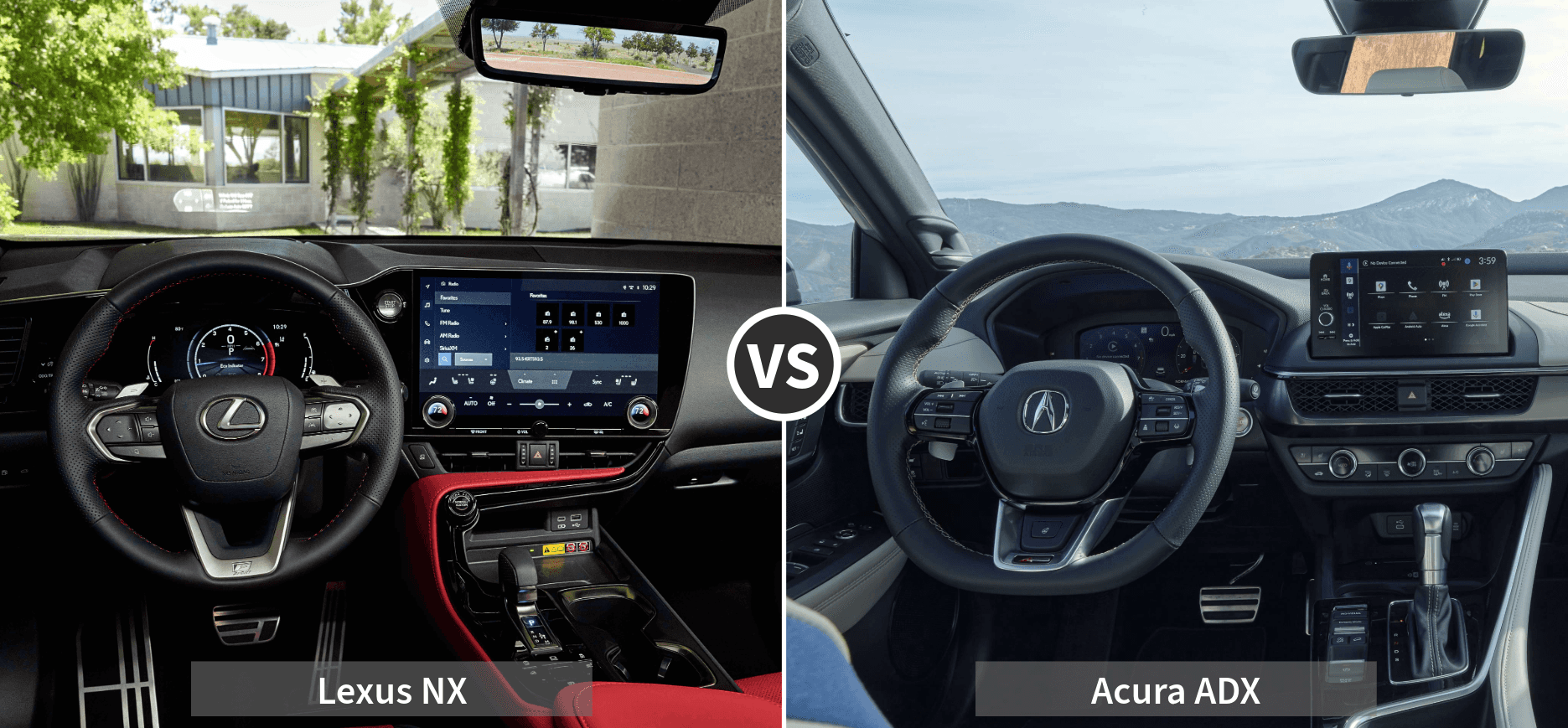 Lexus NX vs. Acura ADX: Safety