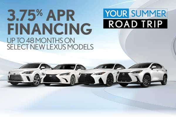 3.75% APR Financing up to 48 months on Select New Lexus Model