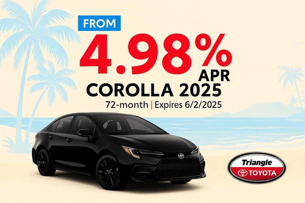 Tu Nuevo Corolla 2025 desde 4.98% APR – Oferta Limitada