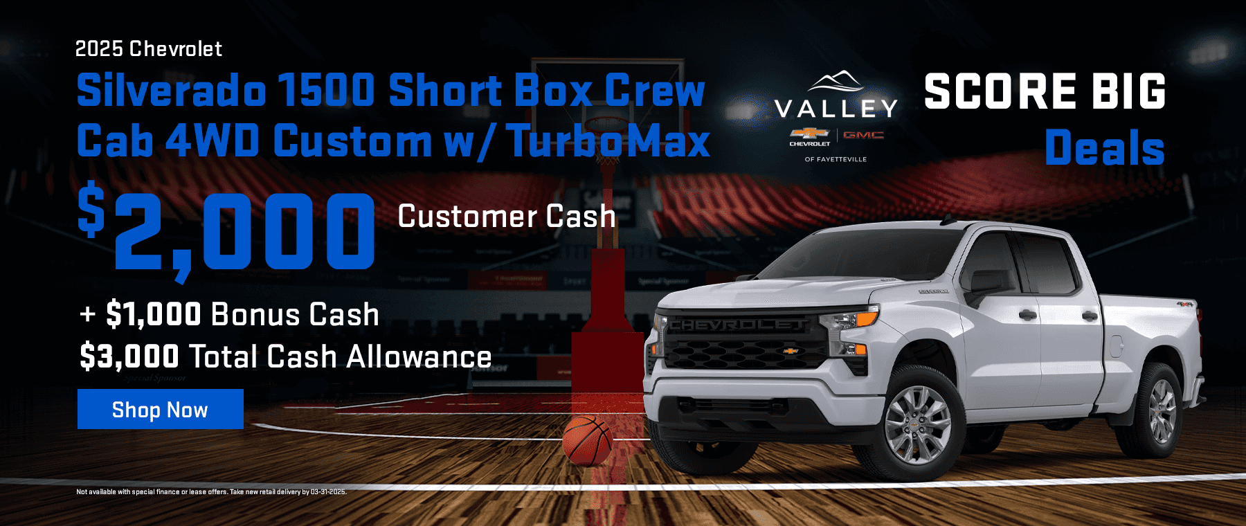 2025 Chevrolet Silverado 1500 Short Box Crew Cab 4WD Custom w/ TurboMax