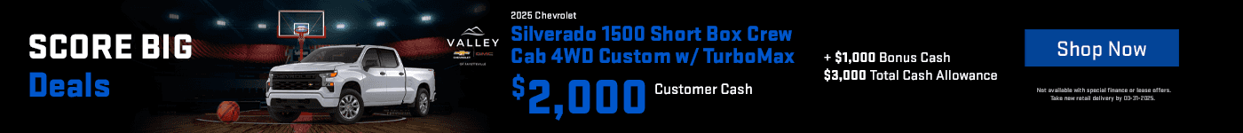2025 Chevrolet Silverado 1500 Short Box Crew Cab 4WD Custom w/ TurboMax