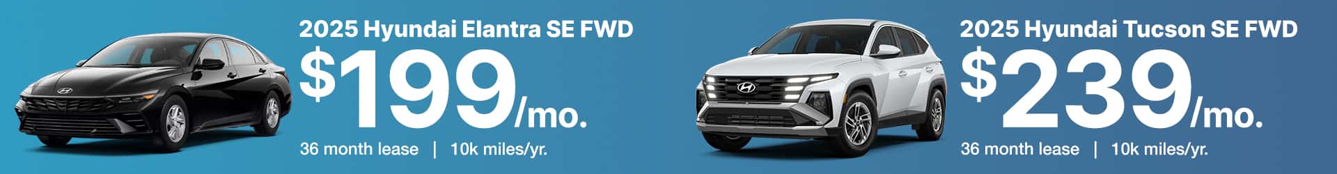 Elantra and Tucson Lease Offers