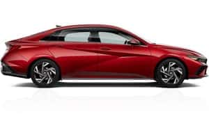 Red Hyundai Elantra