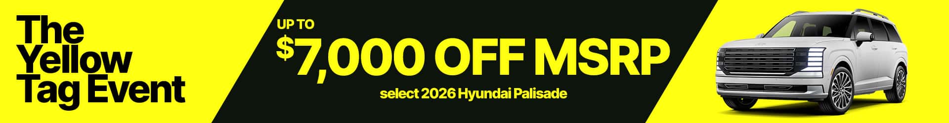 up to 7000 off select Palisades