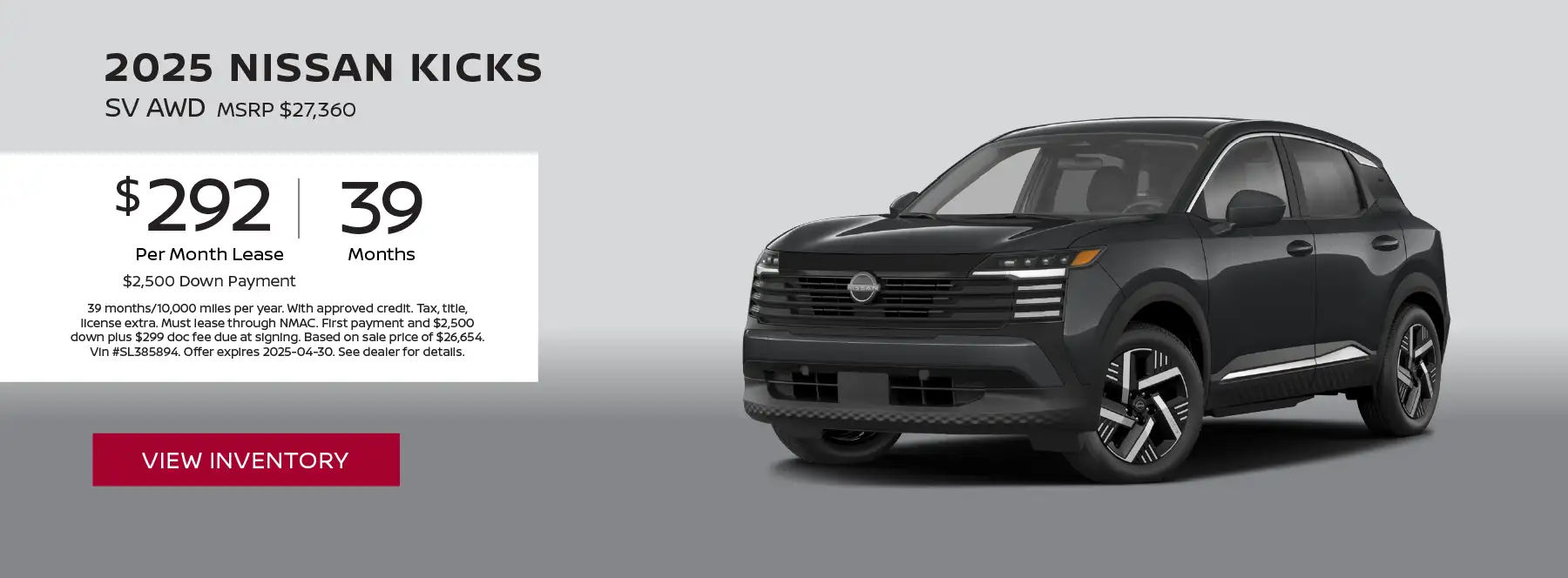 Woodhouse Nissan Kicks Lease